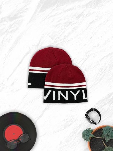 Vinyl Basic Knit Hat - Bordeaux