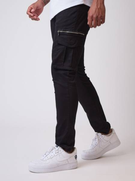 Project X Paris Cargo style Pants with patch pockets - Black