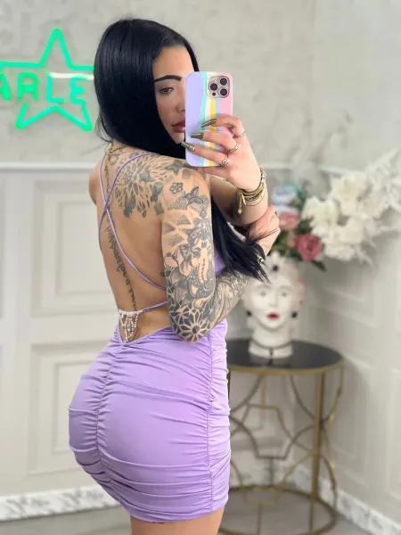 Open Back Ruched Dress - Lilac