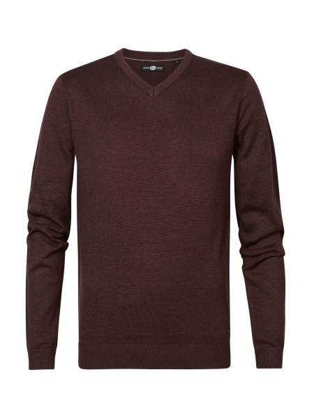 Petrol Fine-knit Pullover Alton - Bordeaux