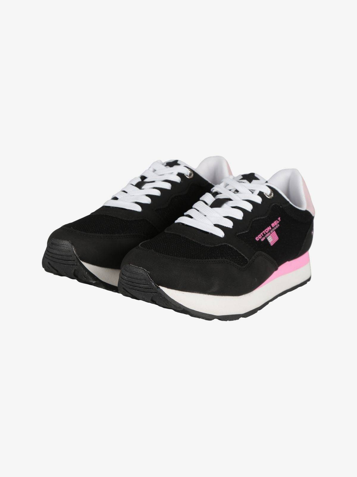 Cotton Belt Sneakers SUNNY NBK-MESH - Black
