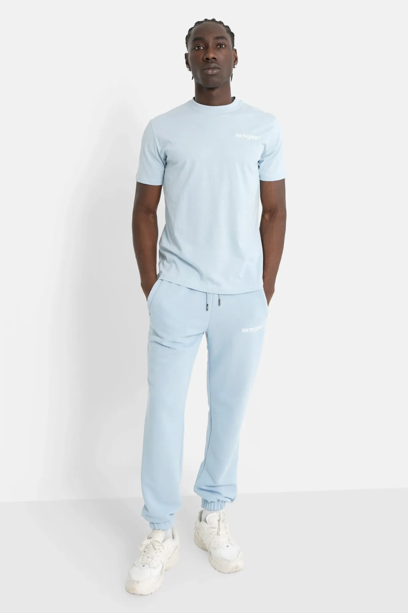 Sixth June Soft Embroidered Logo T-shirt - Sky Blue