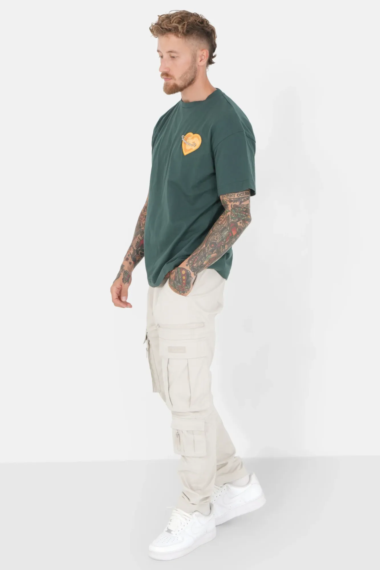 Sixth June Embroidered Heart Logo T-shirt - Green