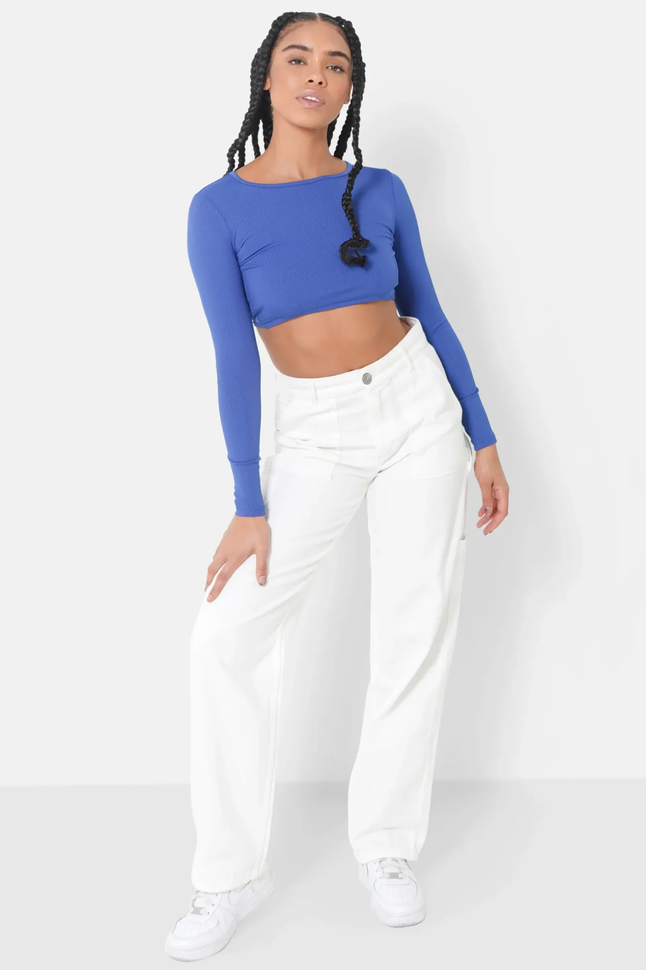 Sixth June Back Opening Long Sleeves Top - Royal Blue