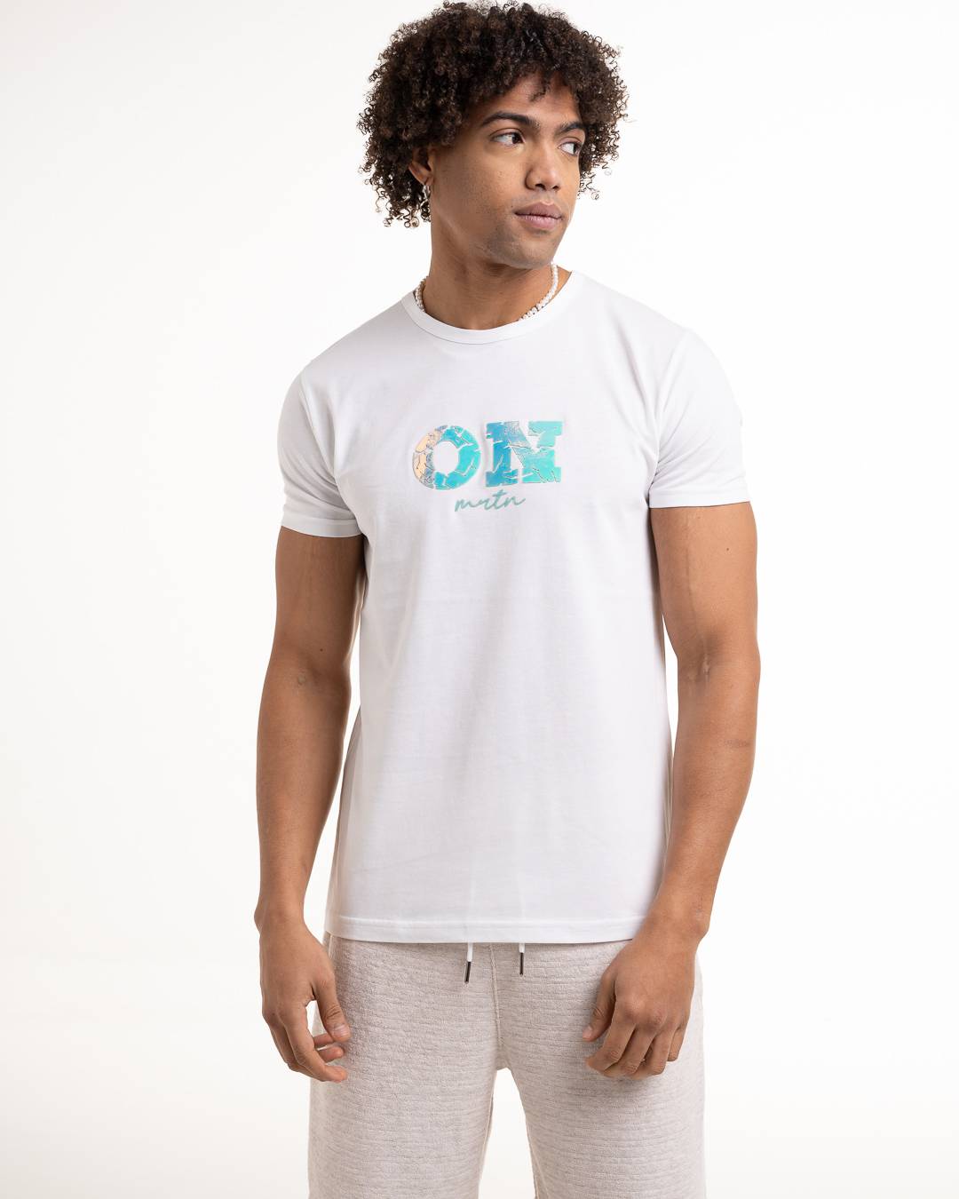 Martini Mirror Stamp T-shirt - White