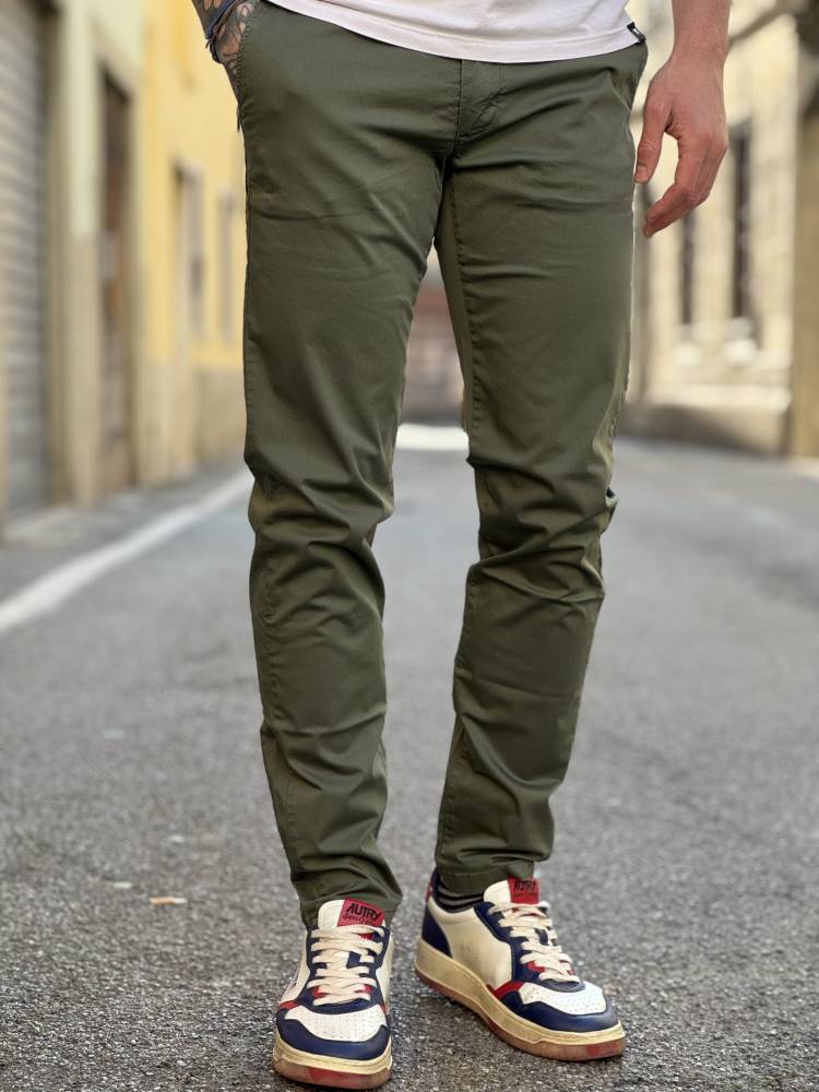 Slim Fit Chino Trousers - Khaki
