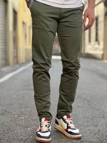Slim Fit Chino Trousers - Khaki
