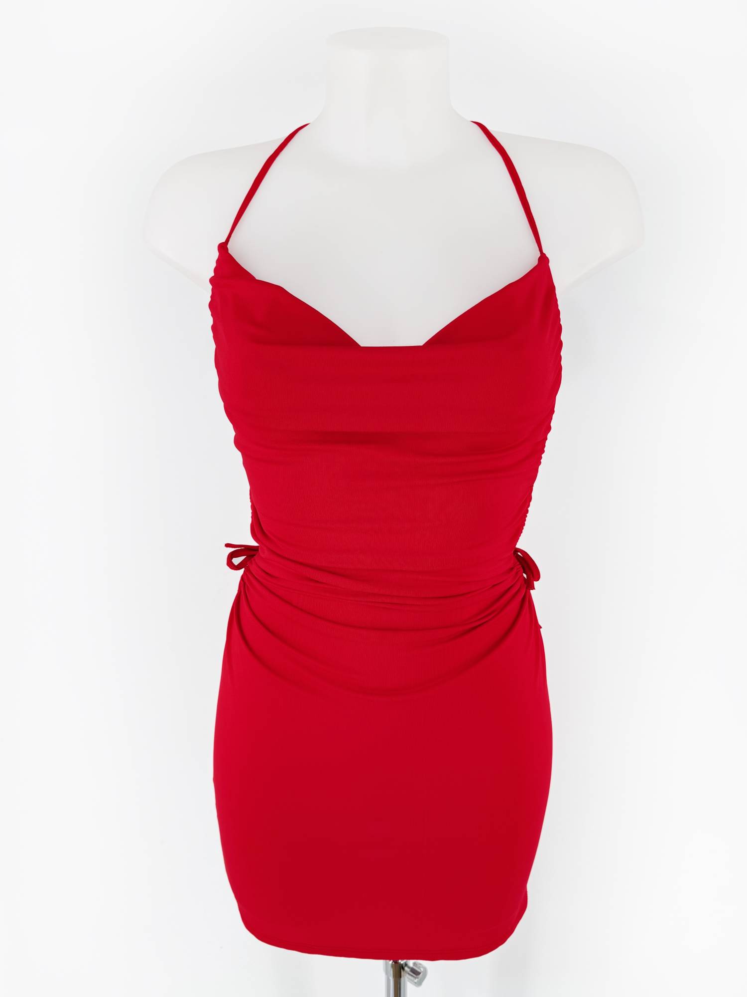 Open Back Mini Dress - Red