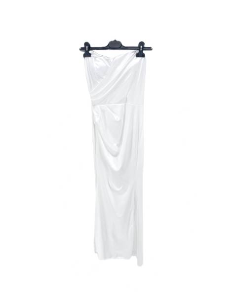 One Shoulder Maxi Dress - White