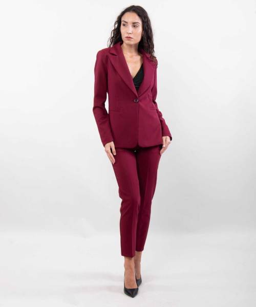 Elegant Suit Trousers - Bordeaux