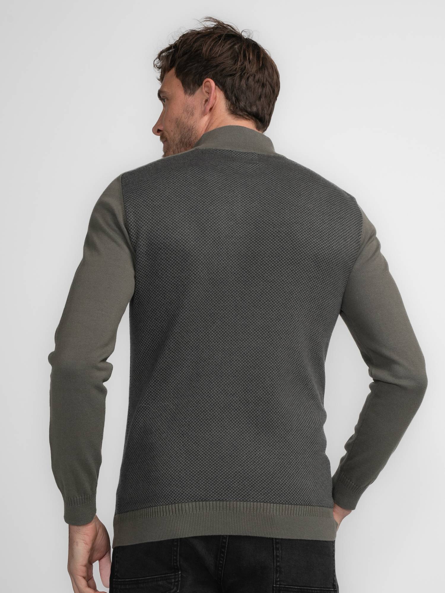 Petrol Knitwear Collar - Khaki