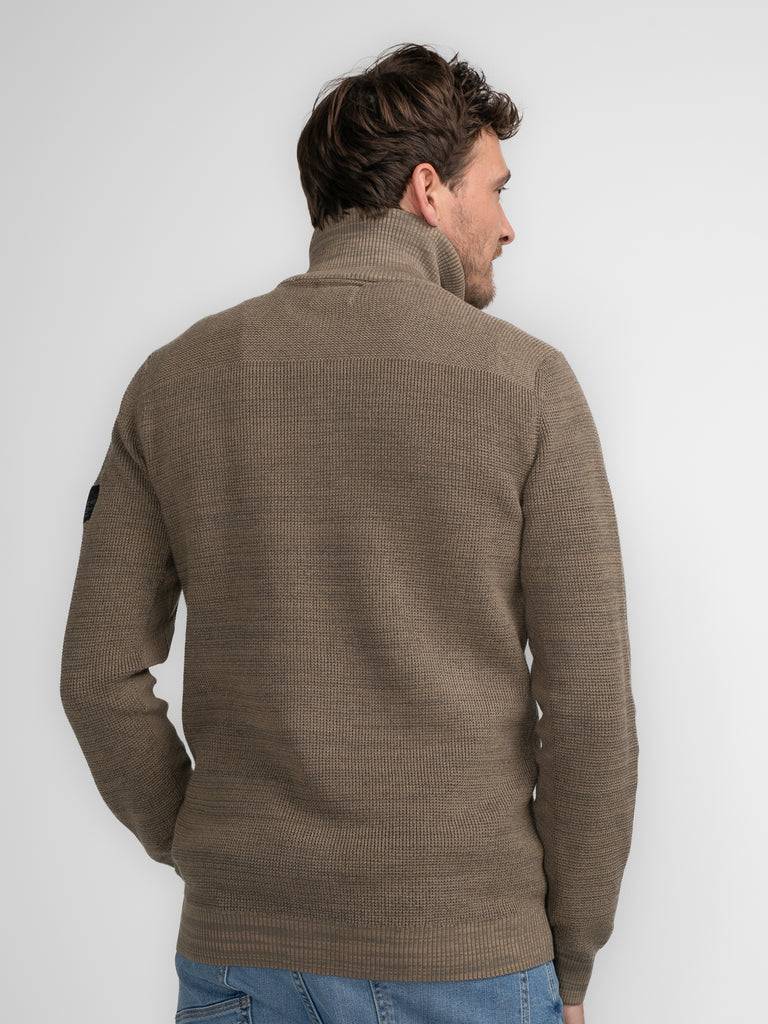 Petrol Knitted Cardigan Nulato - Camel