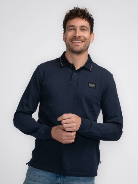 Petrol Polo Long Sleeve - Blue