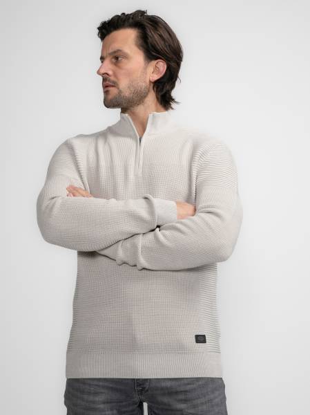 Petrol Knitwear Collar - Beige