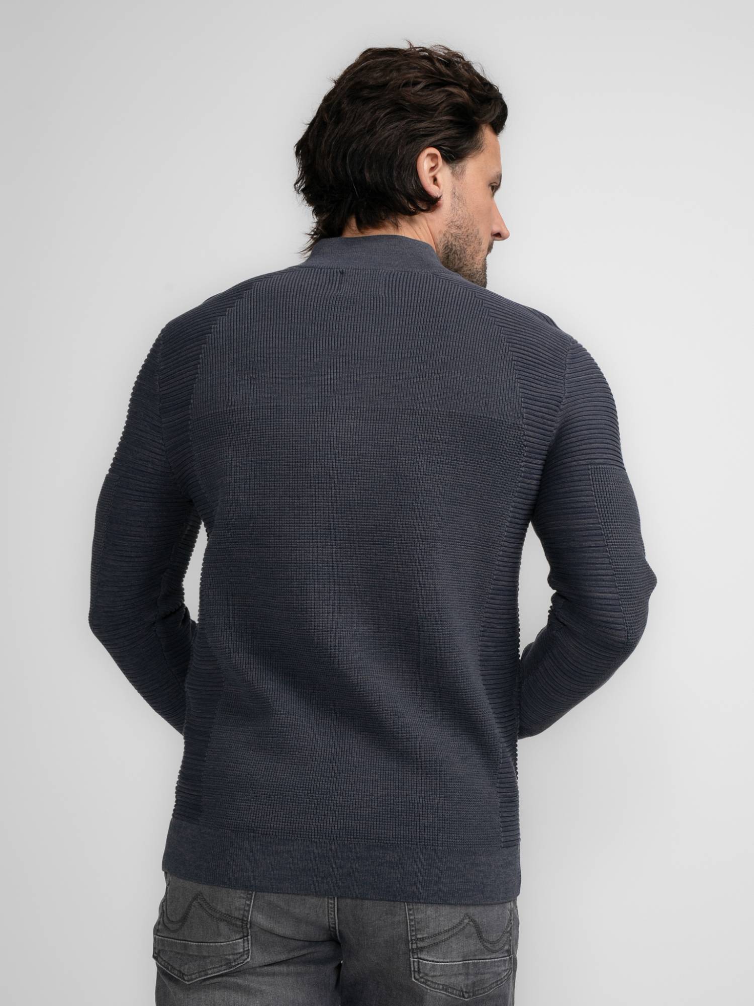Petrol Knitwear Collar - Grey