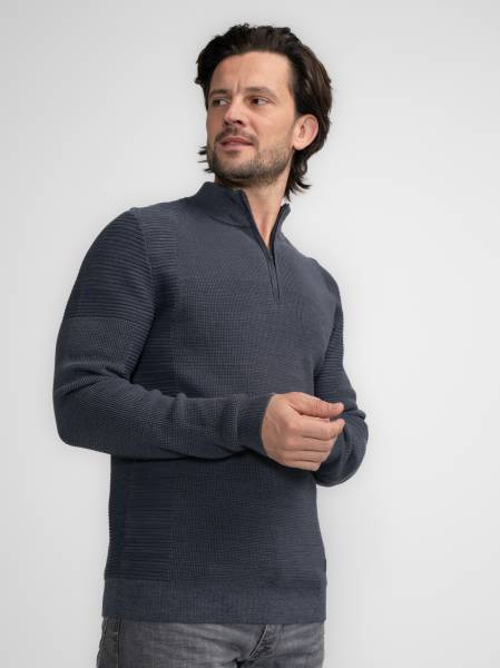 Petrol Knitwear Collar - Grey