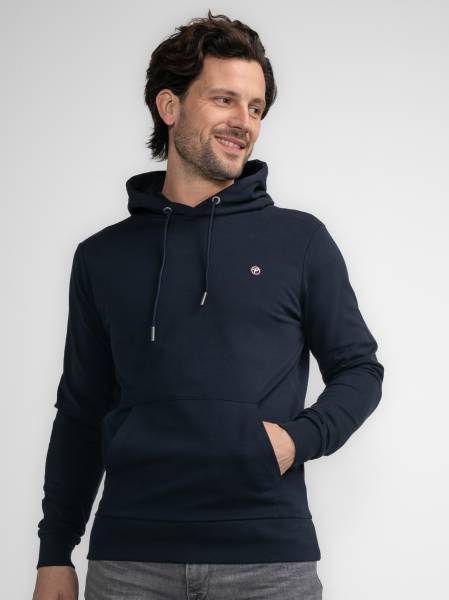 Petrol Plain Hoodie Tetlin - Blue