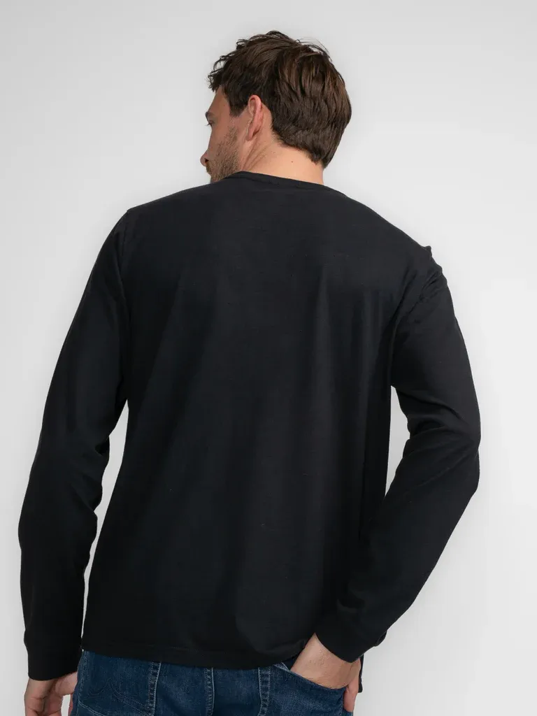Petrol Long-sleeved T-shirt Meares - Black