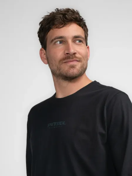 Petrol Long-sleeved T-shirt Meares - Black