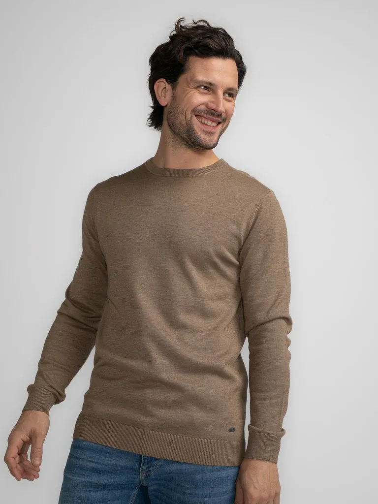 Petrol Fine-knit Jumper Nenana - Beige