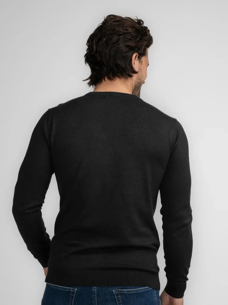 Petrol Fine-knit Jumper Nenana - Black