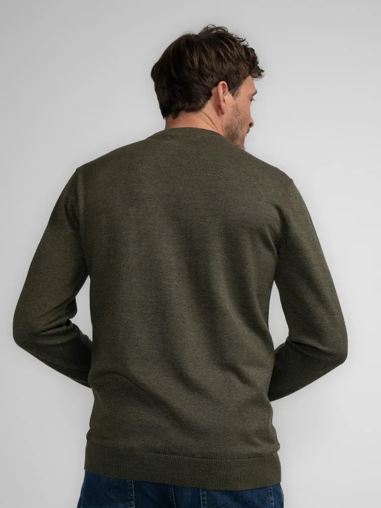 Petrol Fine-knit Jumper Nenana - Khaki