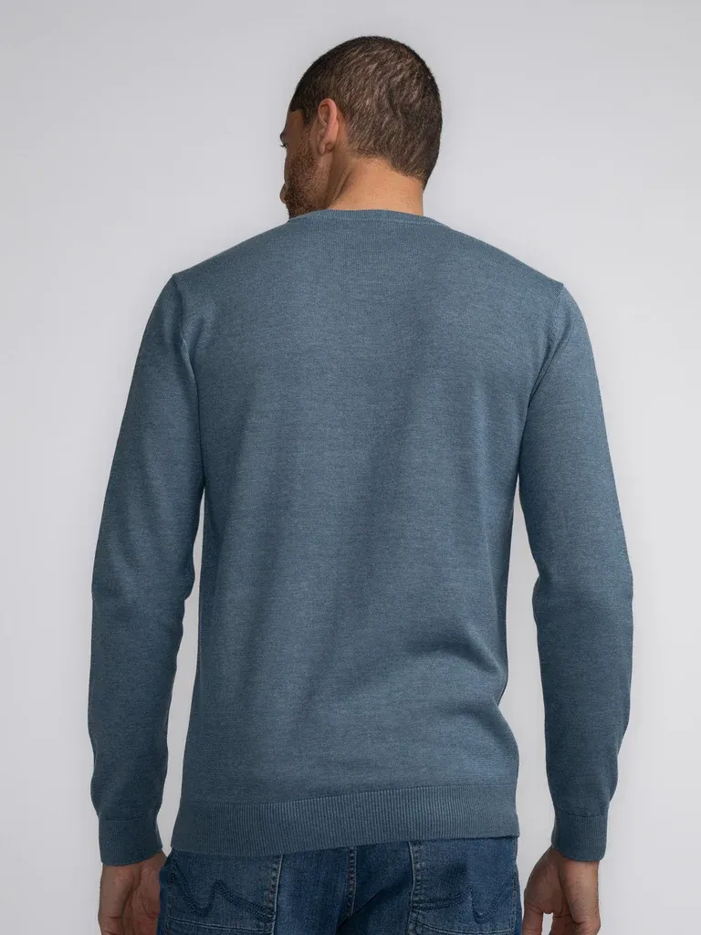 Petrol Fine-knit Jumper Nenana - Sky Blue