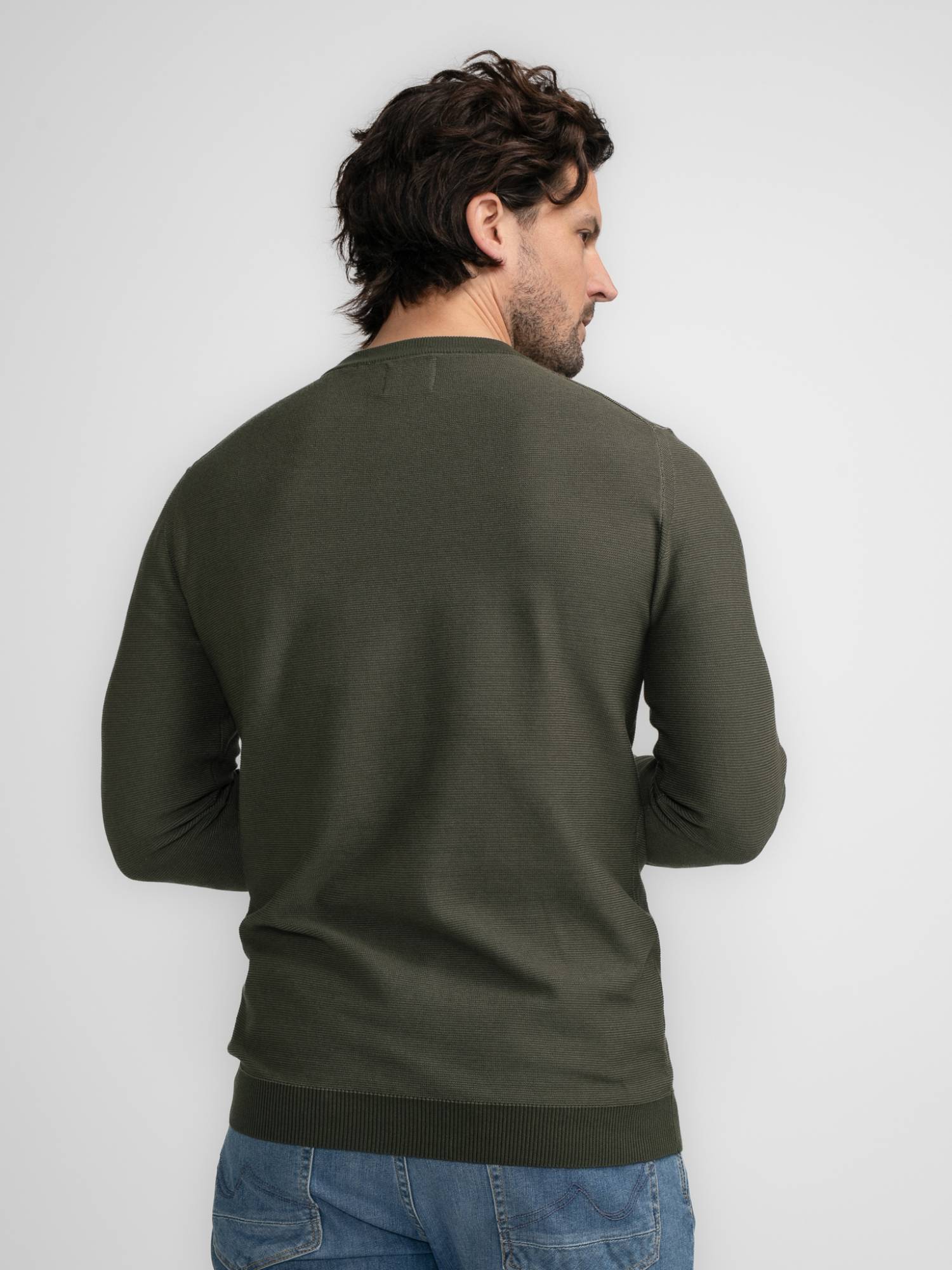 Petrol Fine-knit Jumper Tok - Khaki