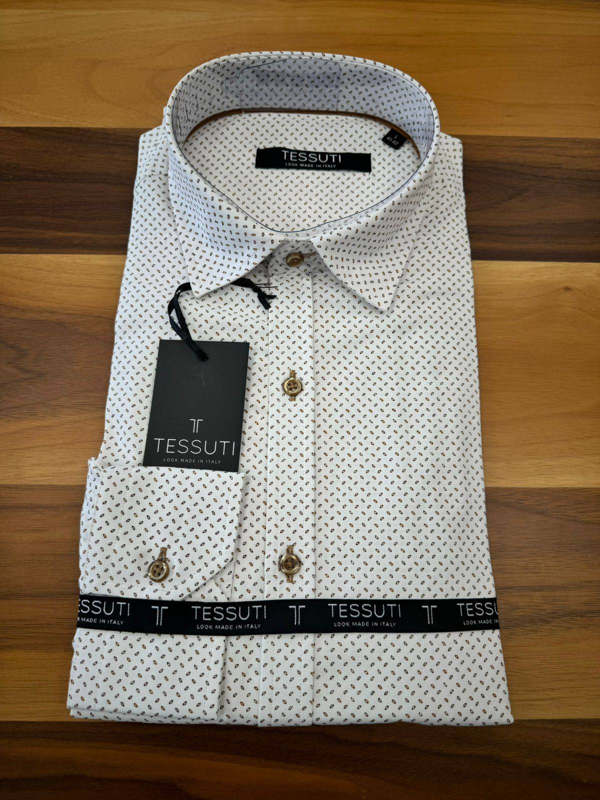 Mini Print Detail Shirt - White