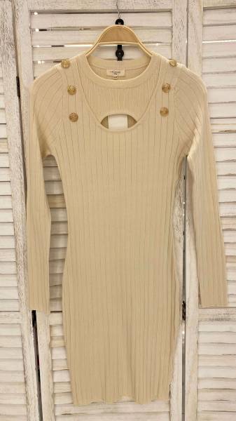 Knitted Dress - Beige