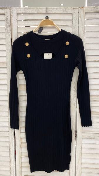 Knitted Dress - Black