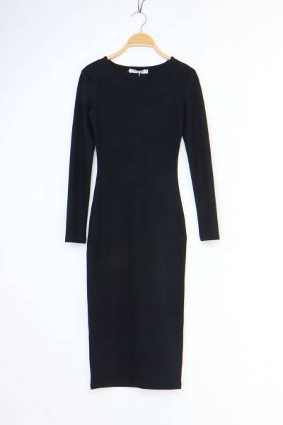 Long Sleeve Bodycon Dress - Black