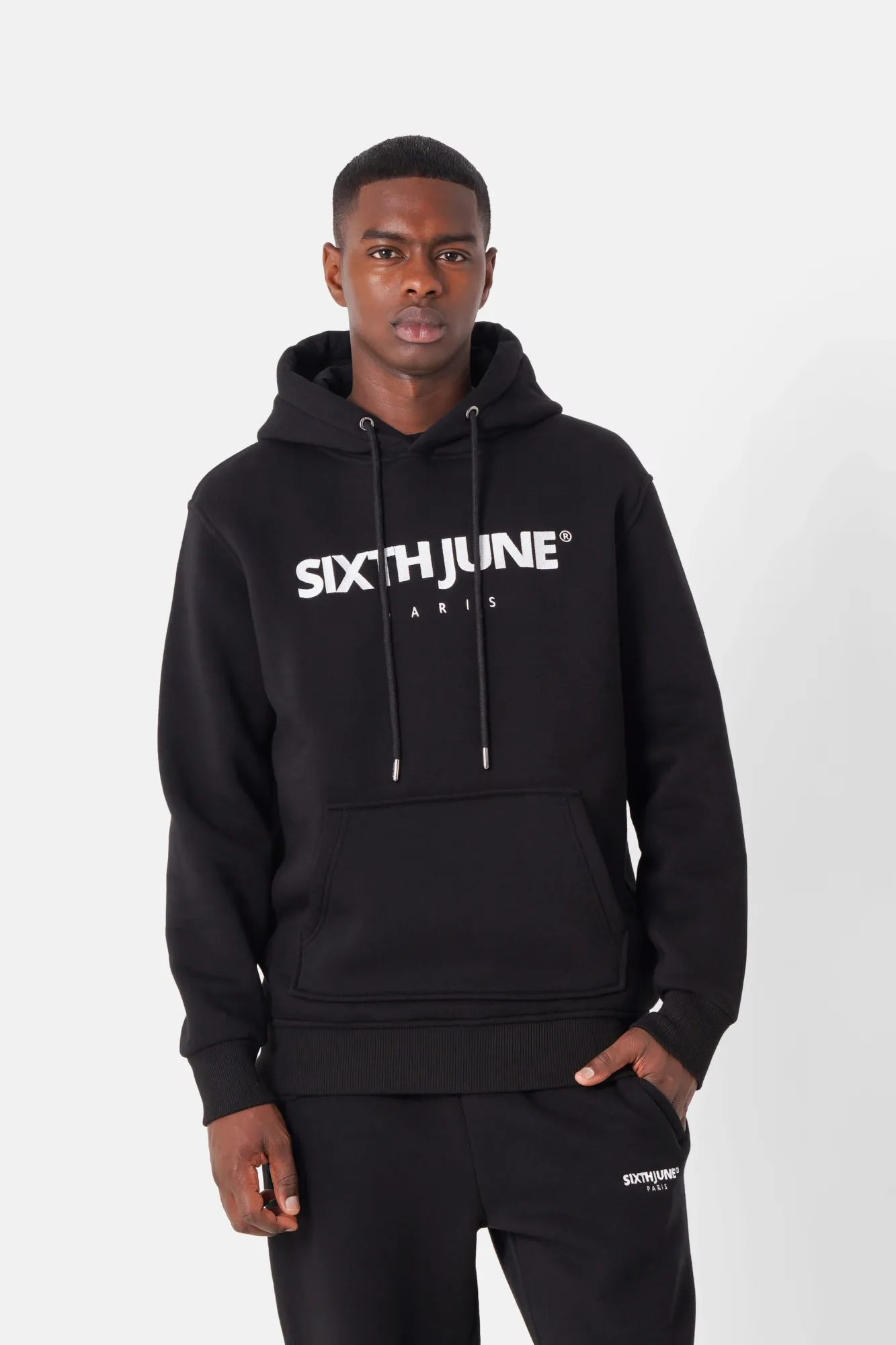 Sixth June Fleece Logo Hoodie - Black