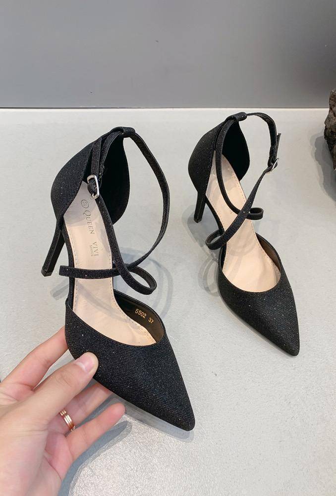 Shiny High Heels - Black