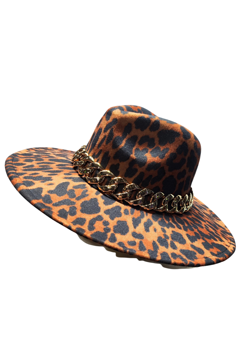 Animal Print Hat - Leopard