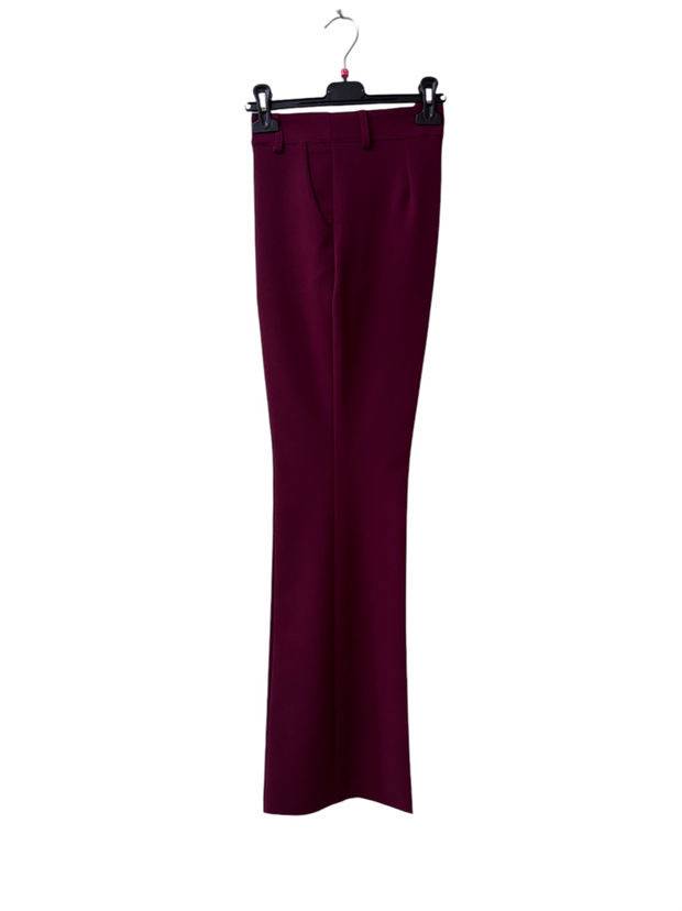 Elegant Flared Trousers - Bordeaux