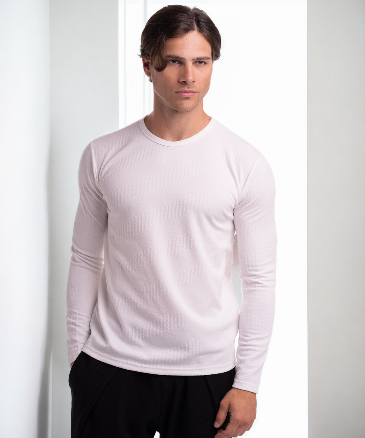 Martini Textured T-shirt - White