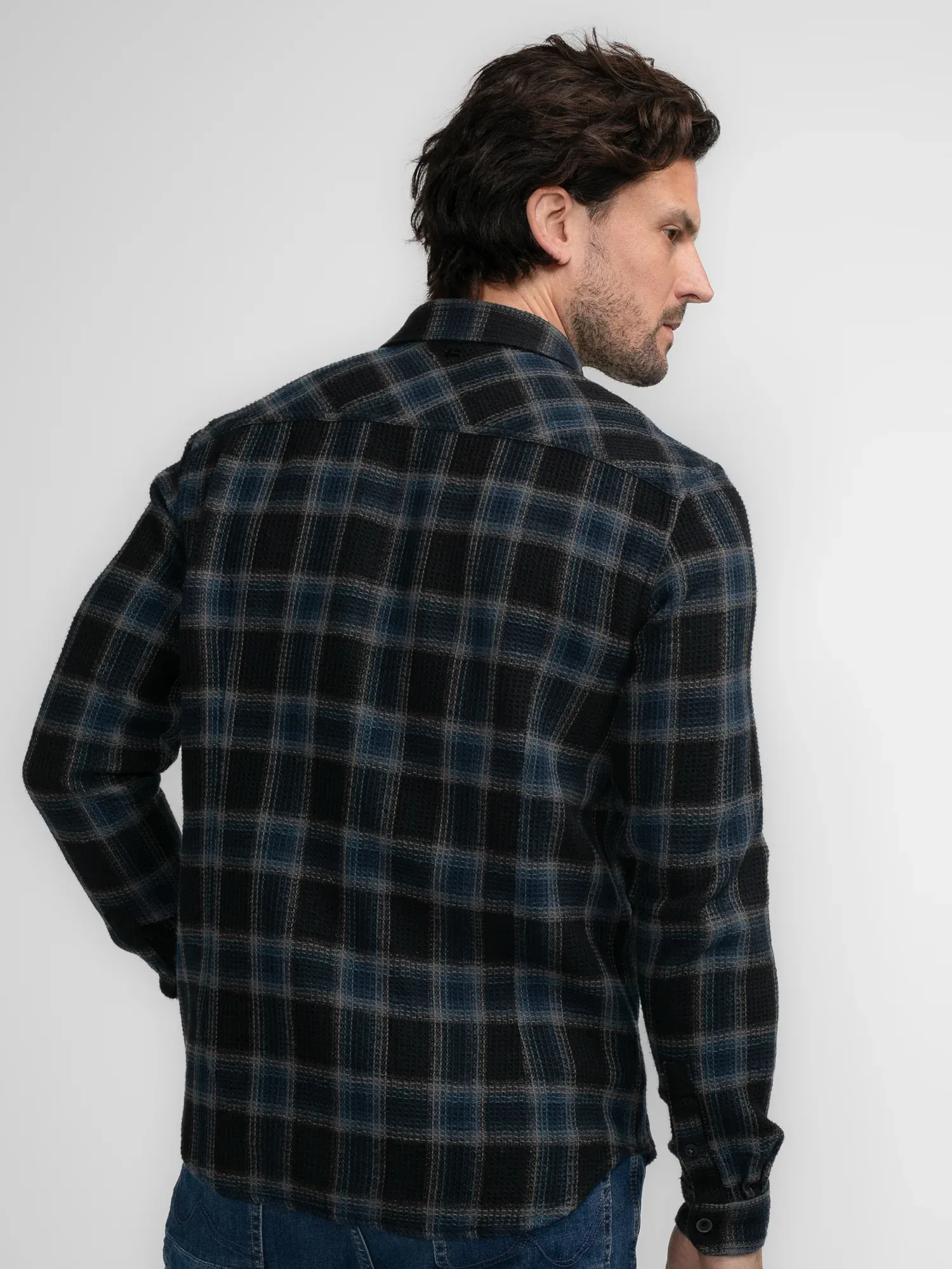 Petrol Checked Shirt Moose - Black