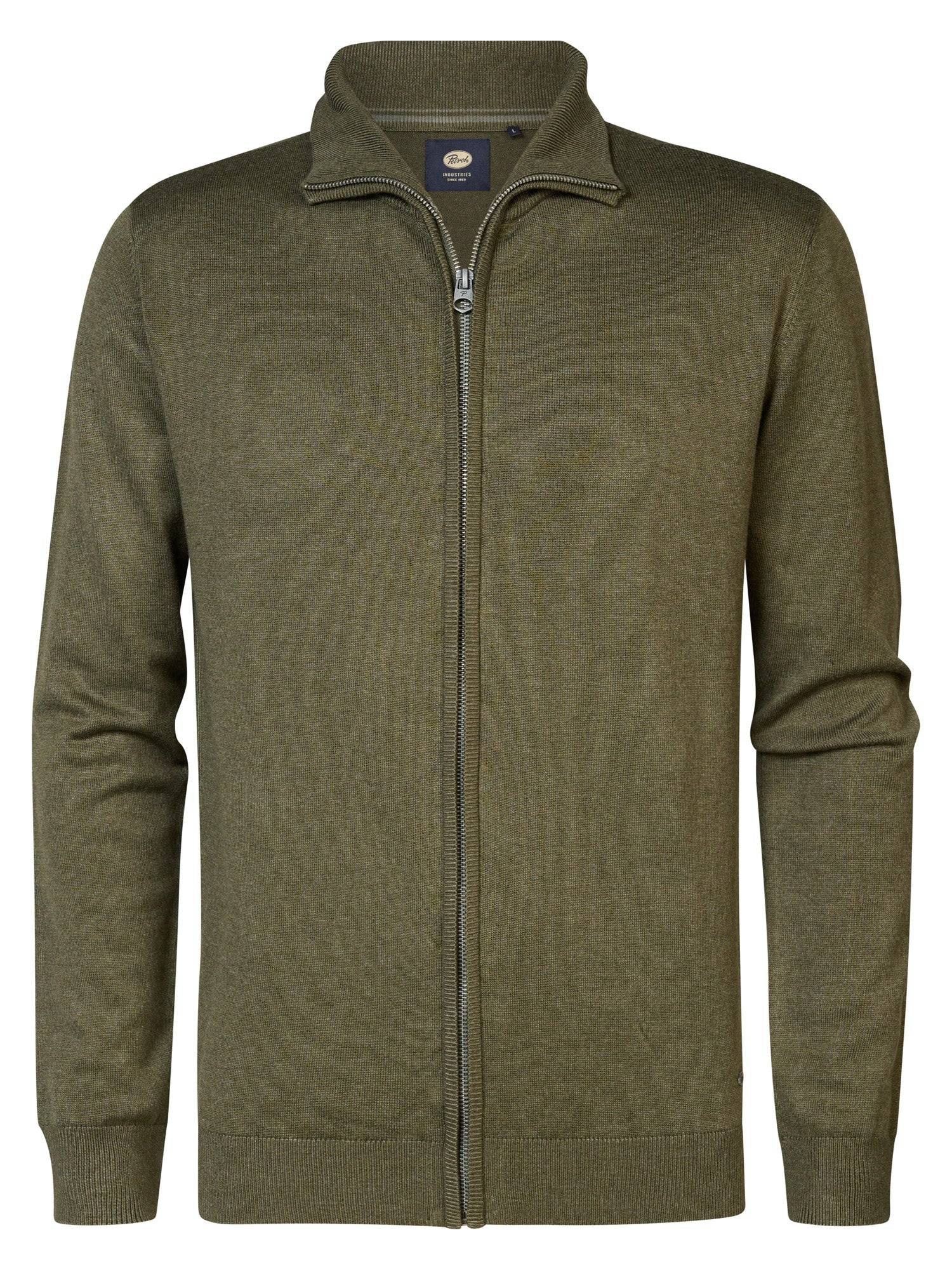 Petrol Fine-knit Cardigan Barrow - Khaki