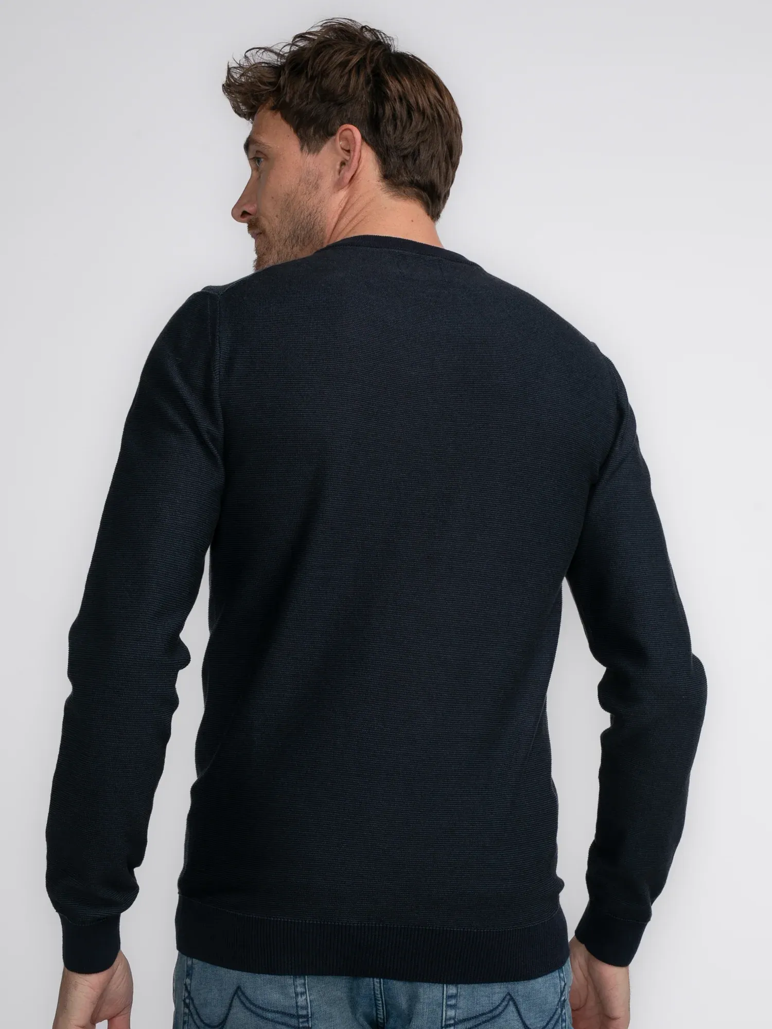 Petrol Fine-knit Jumper Tok - Blue