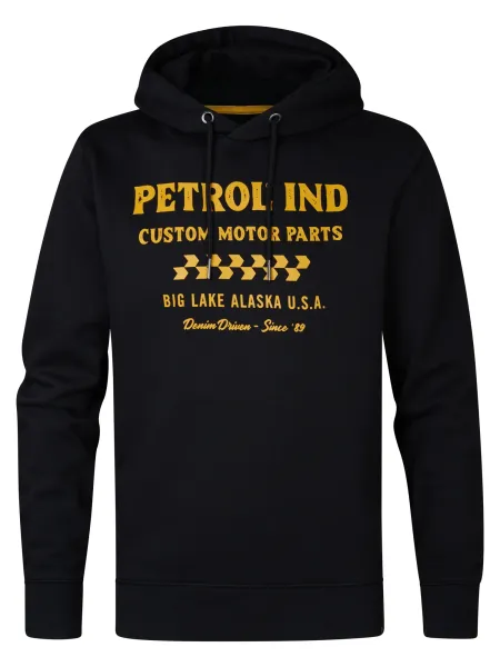 Petrol Artwork Hoodie Kowak - Black