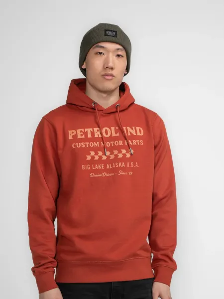 Petrol Artwork Hoodie Kowak - Orange