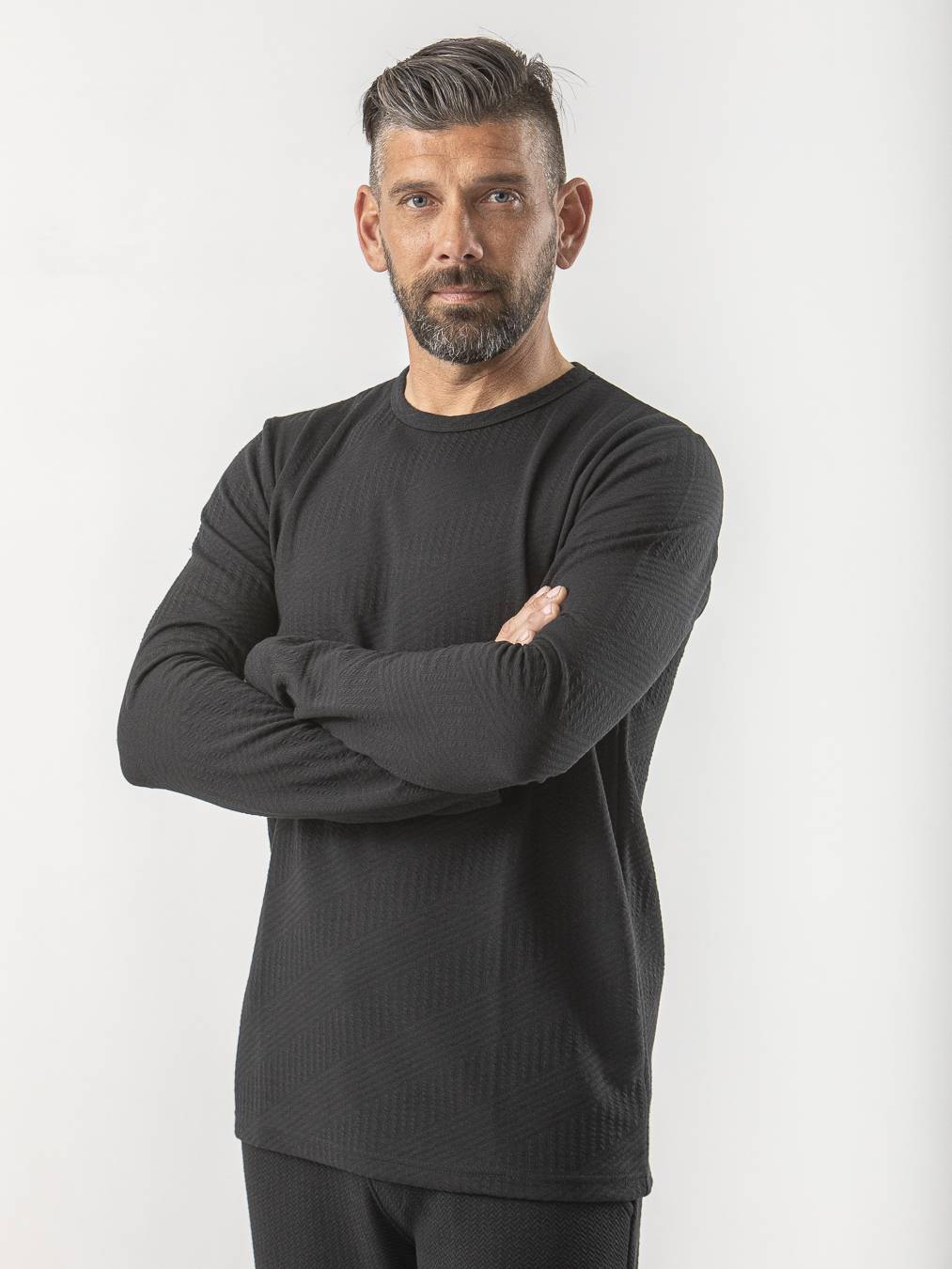 Martini Textured T-shirt - Black