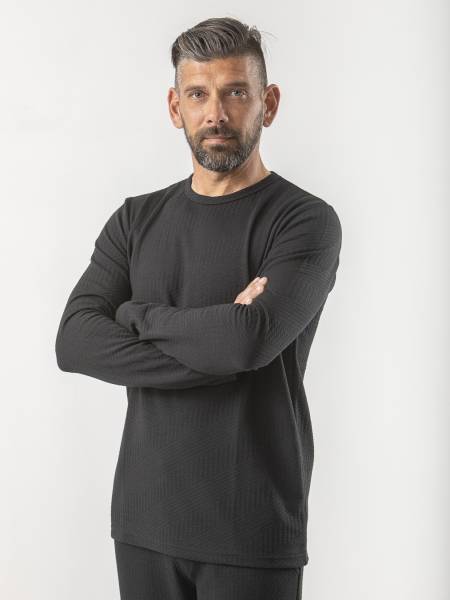 Martini Textured T-shirt - Black