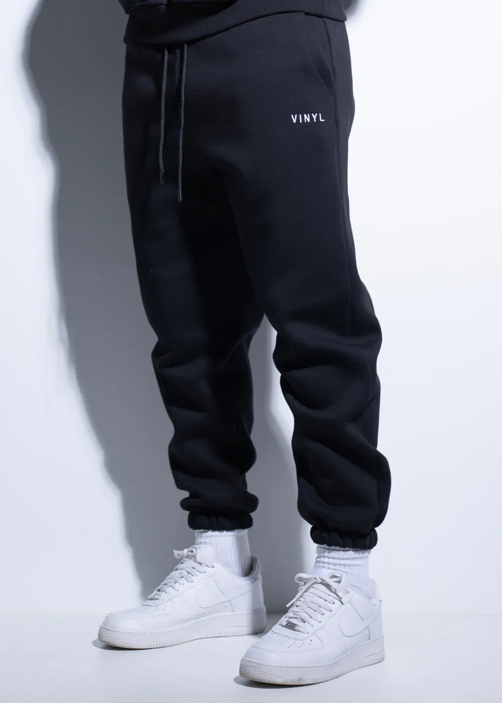Vinyl Needlecraft Logo Sweatpants - Black