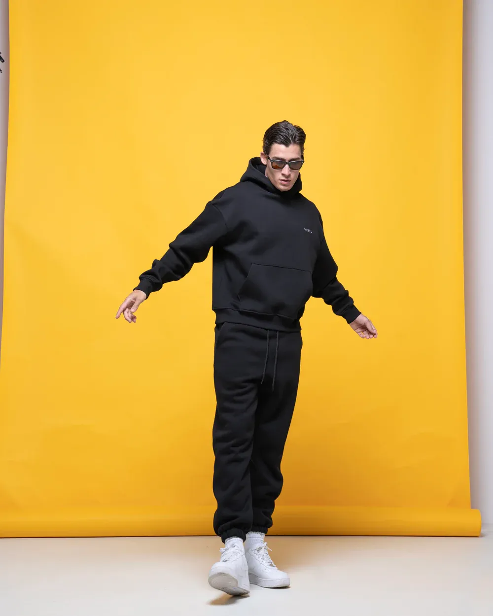 Vinyl Needlecraft Logo Sweatpants - Black