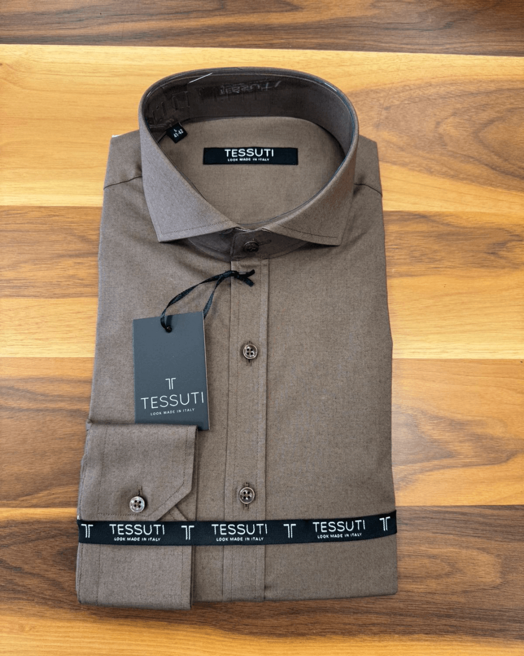 Solid Colour Shirt - Brown