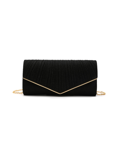 Glittery Clutch Bag - Black