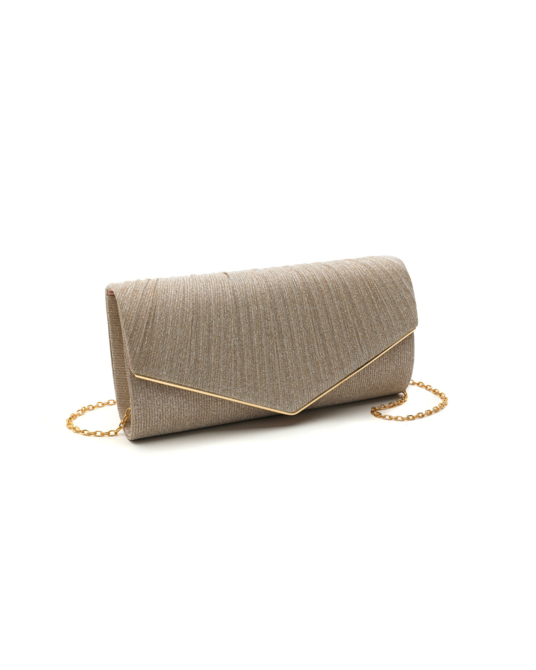 Glittery Clutch Bag - Gold