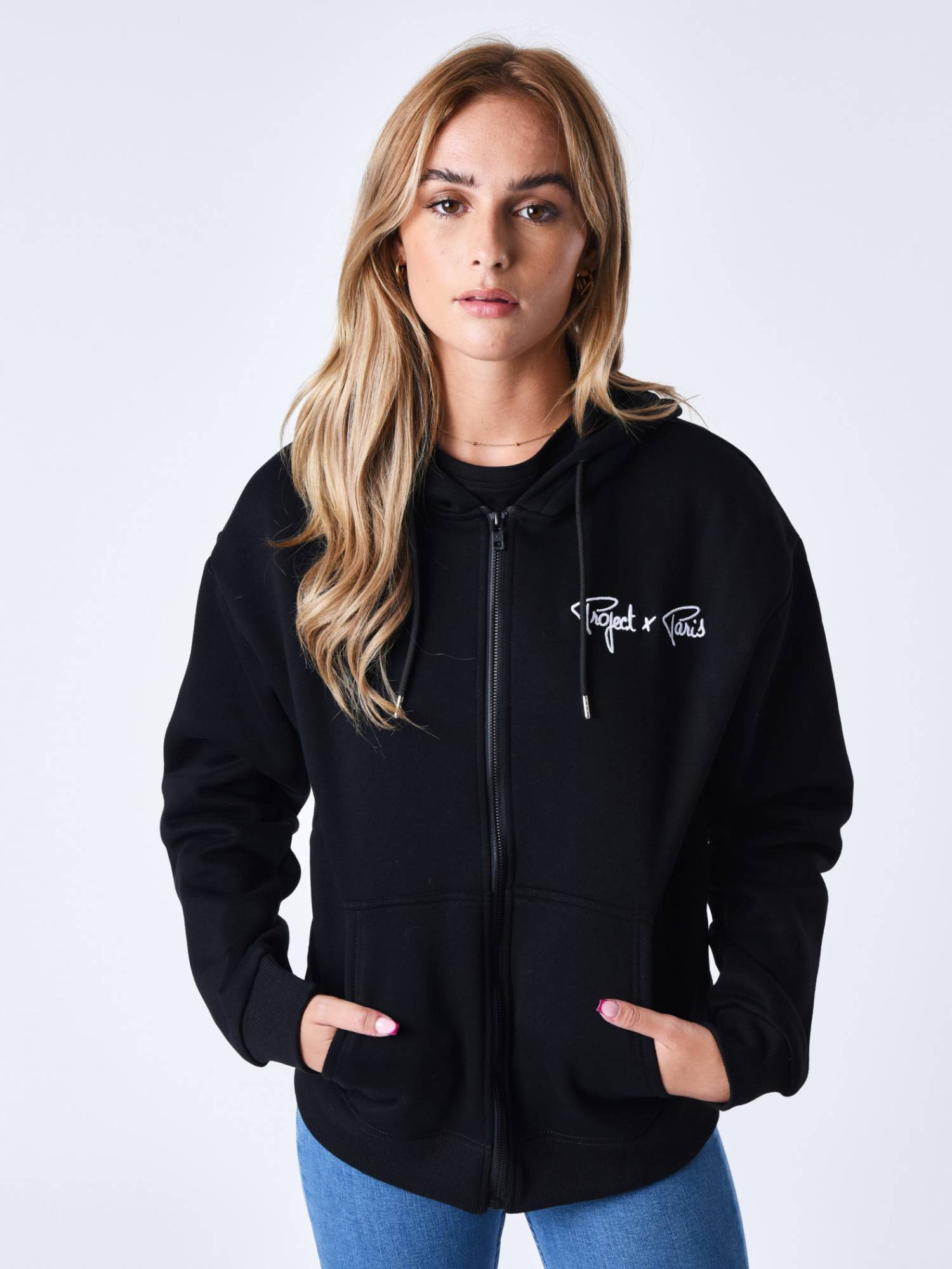 Project X Paris Essentials Zipped Hoodie - Black
